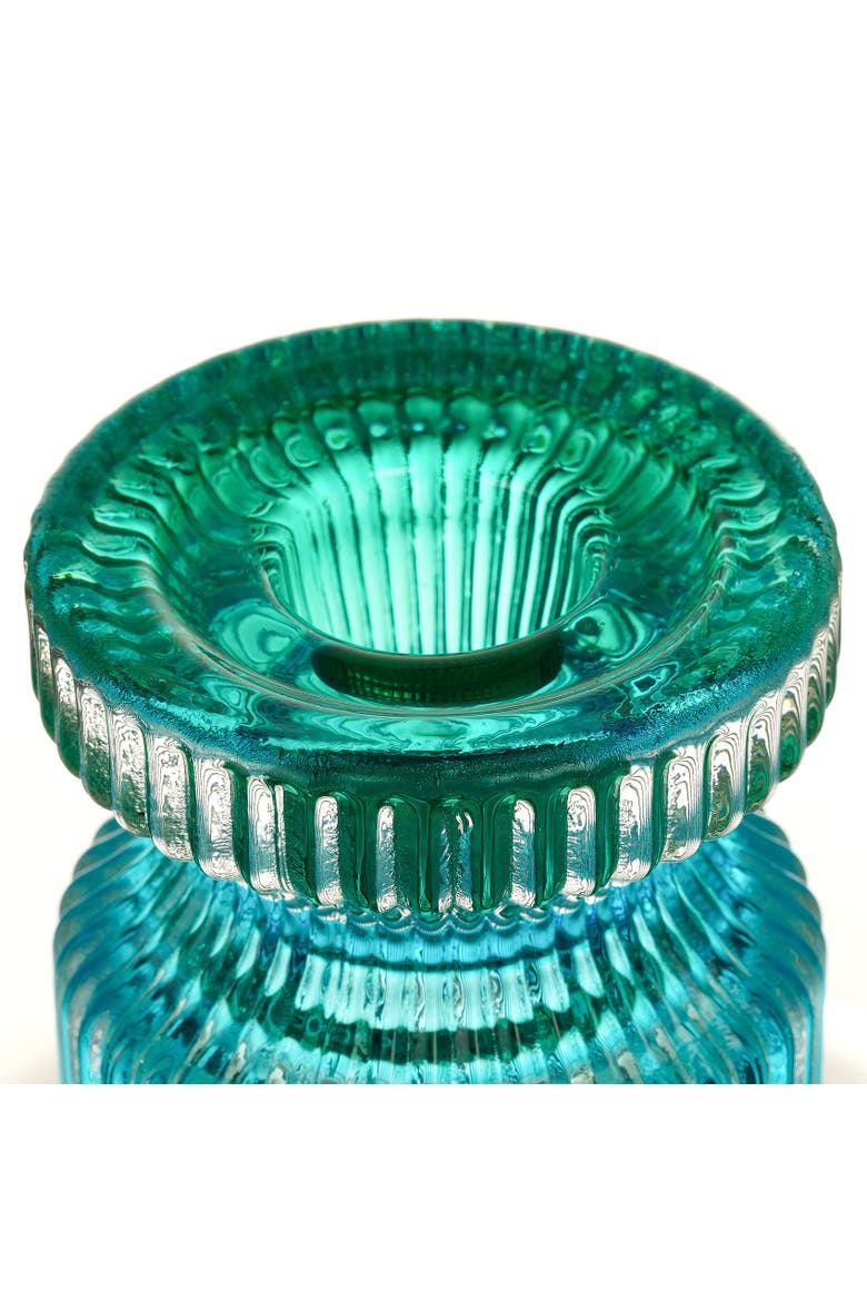 Glass Round Candle Holder and Decorative Object 3 Pcs Set, Alternate, color, Multicolor