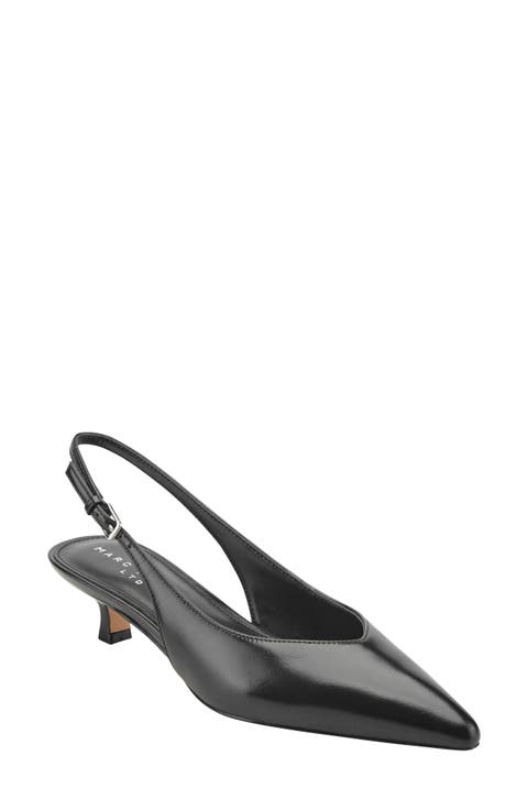 Luciey Slingback Pointed Toe Kitten Heel Pump (Women)