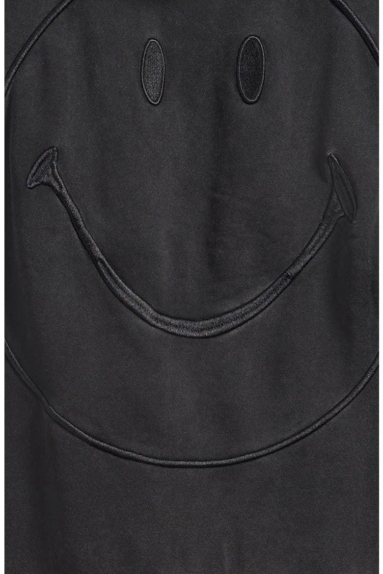 Smiley Core Zip-Up Hoodie, Alternate, color, BLACK