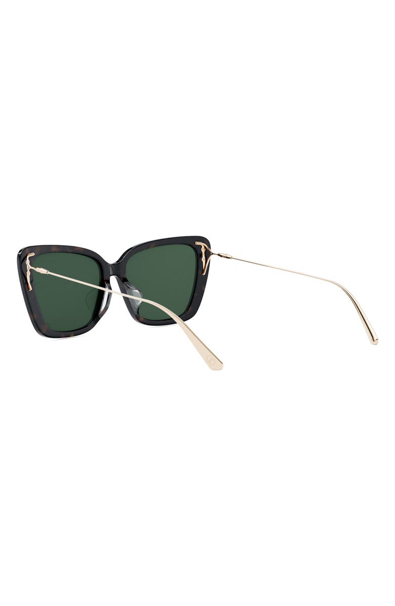 DIOR MissDior B5F 56mm Butterfly Sunglasses, Alternate, color, Dark Havana / Green