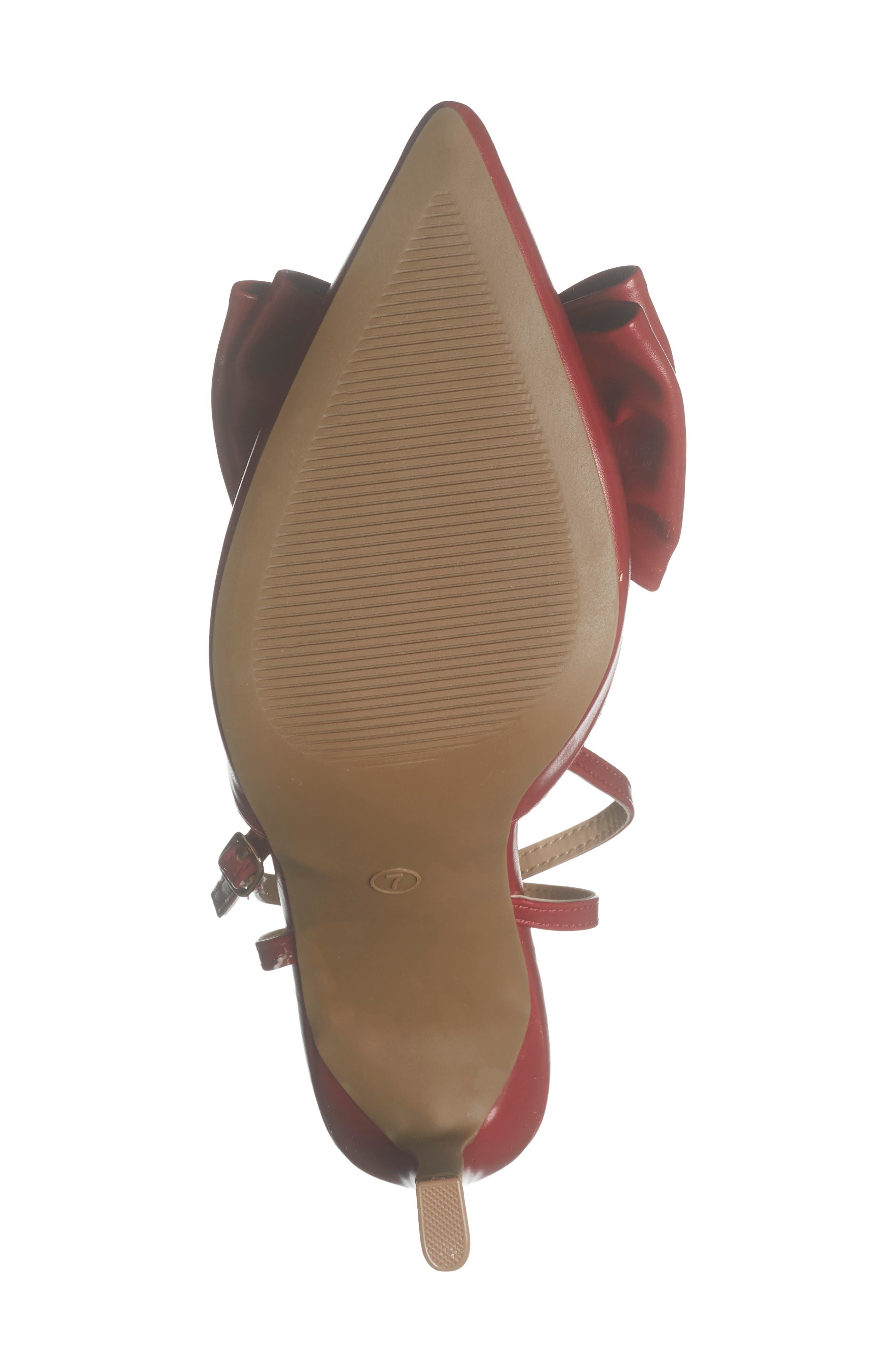 Tate Faux Leather Pump, Alternate, color, DARK RED PU