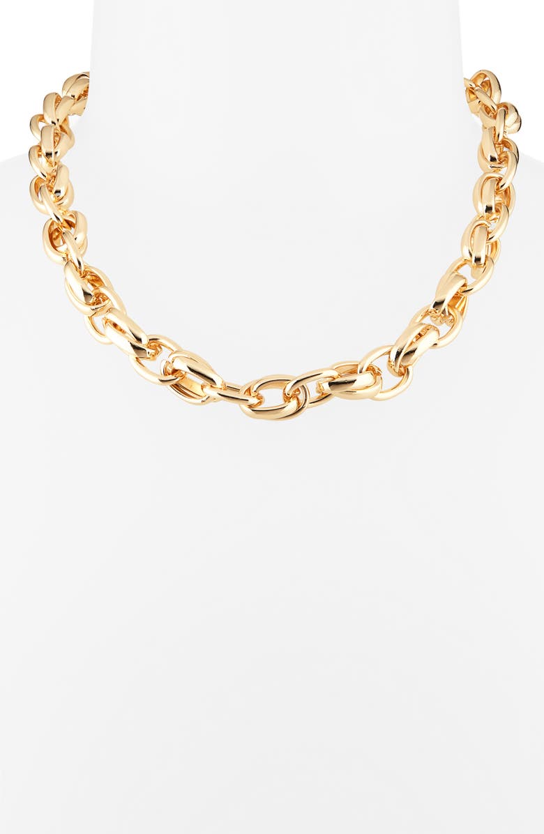 Nordstrom Interlocking Chunky Chain Necklace, Alternate, color, Gold