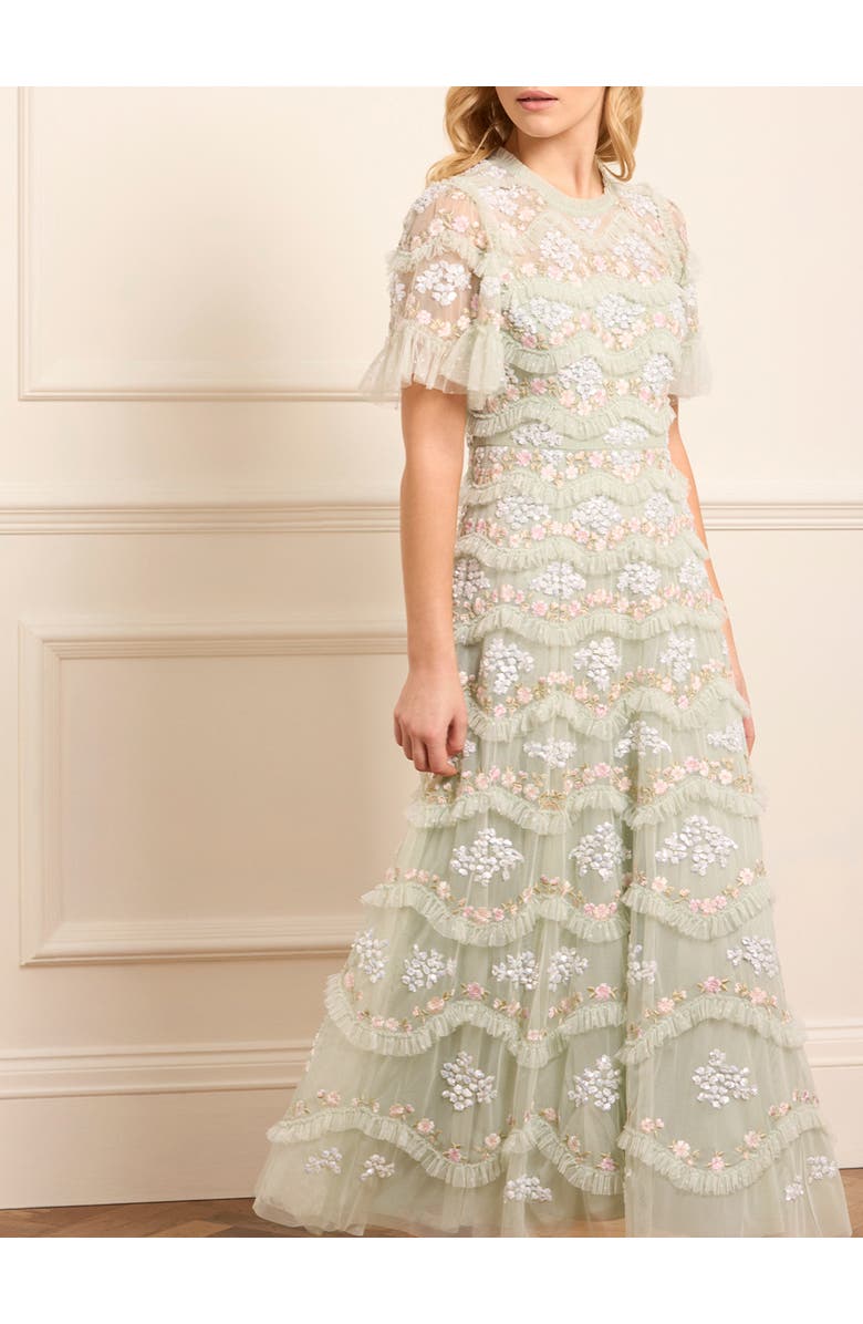 Needle & Thread Daisy Wave Ankle Gown, Alternate, color, Mist