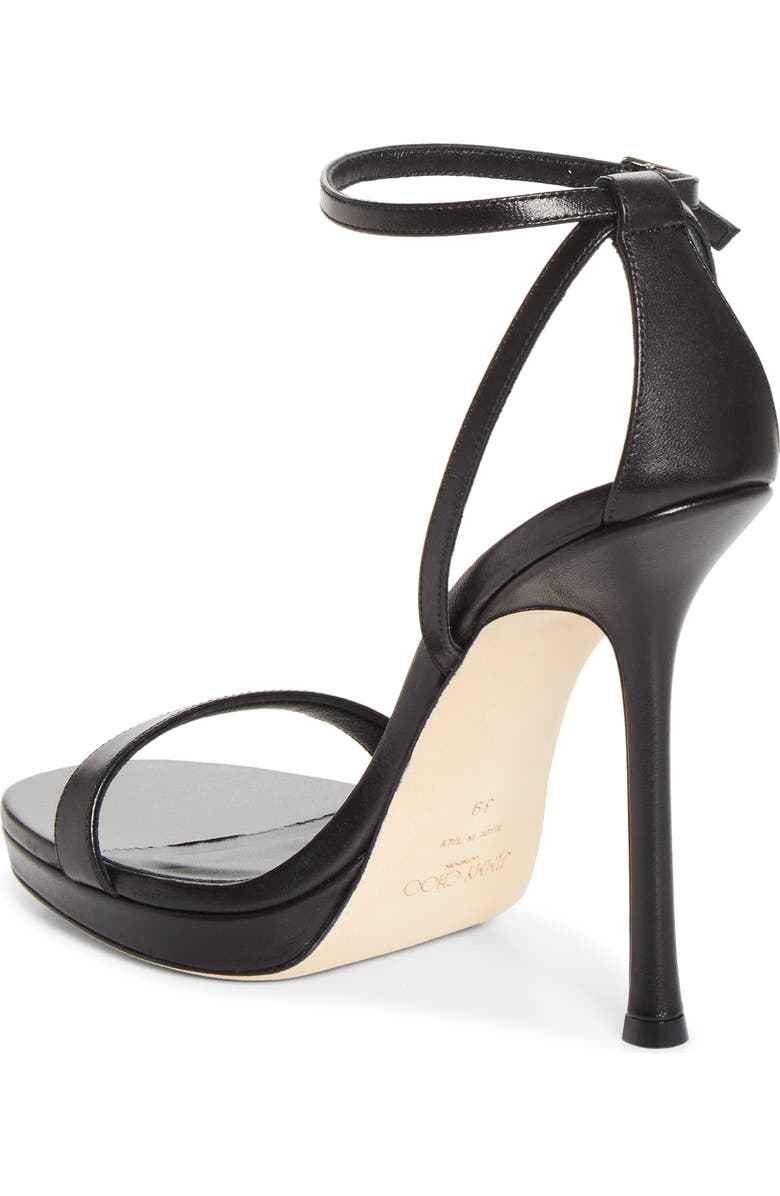 Jimmy Choo Moza Ankle Strap Platform Sandal, Alternate, color, Black