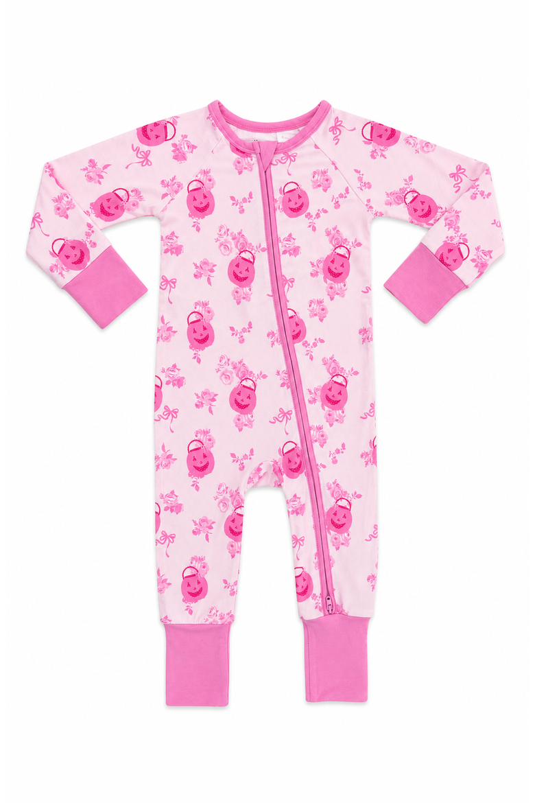 Candy Pail Garden Zipper Romper, Main, color, Candy Pail Garden