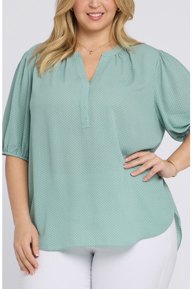 Puff Sleeve Popover Top, Main, color, VALLEY OF DAISIES