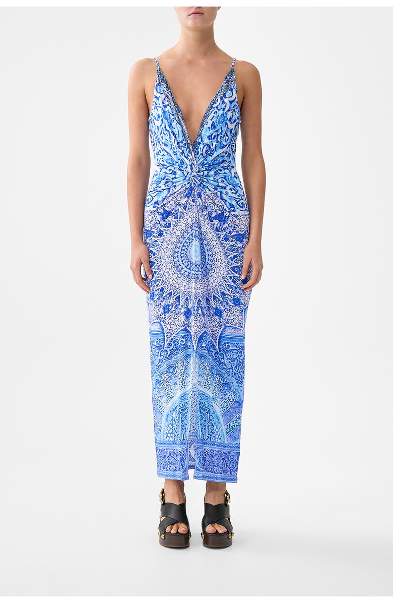 Camilla Strappy Dress With Twist Front, Main, color, The Bosphorous