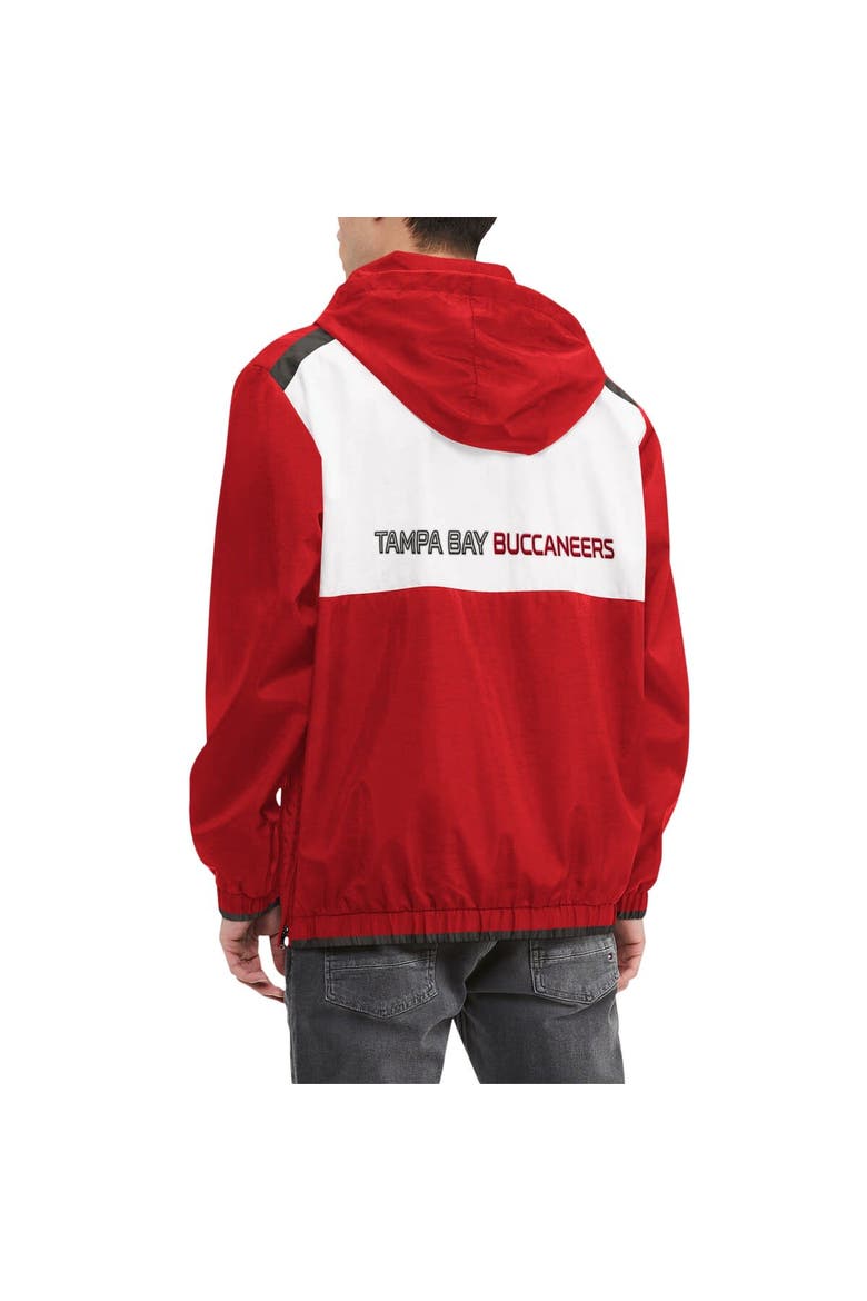 Men's Tommy Hilfiger Red/White Tampa Bay Buccaneers Carter Half-Zip Hooded Top, Alternate, color, Red