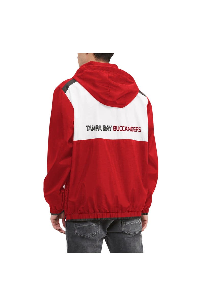 Tommy Hilfiger Men's Tommy Hilfiger Red/White Tampa Bay Buccaneers Carter Half-Zip Hooded Top, Alternate, color, Red