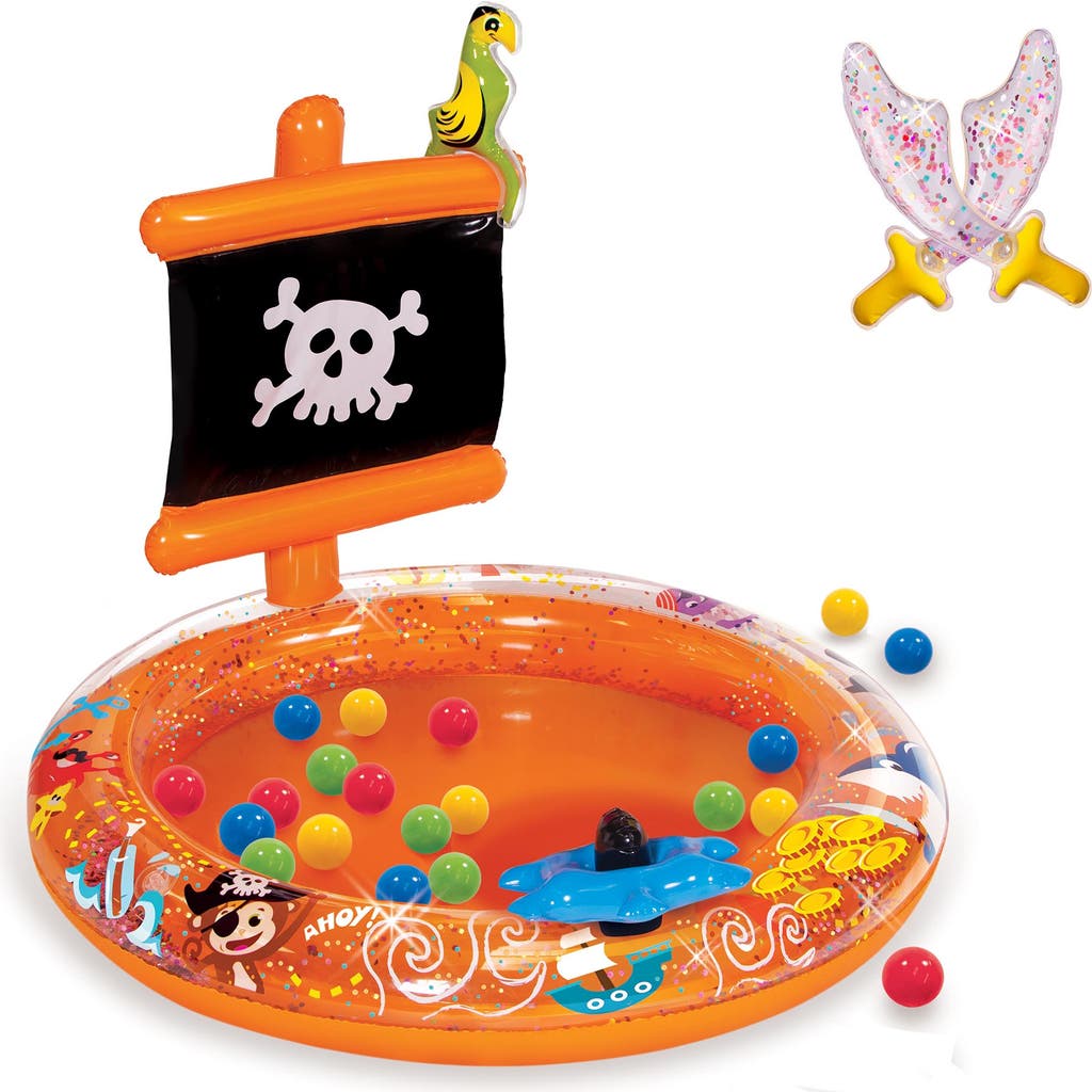 Banzai Pirate Sparkle Play Center Inflatable Ball Pit Includes 20 Balls