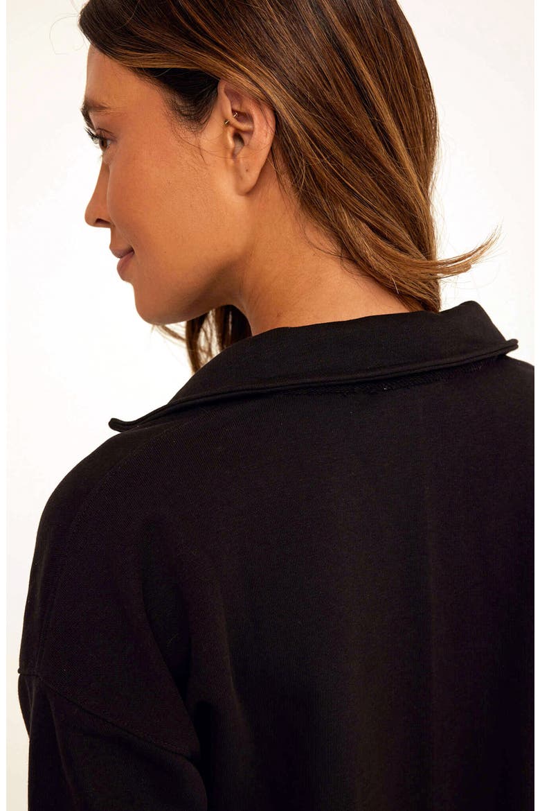 Lucetta Cotton Blend Knit Top, Alternate, color, BLACK
