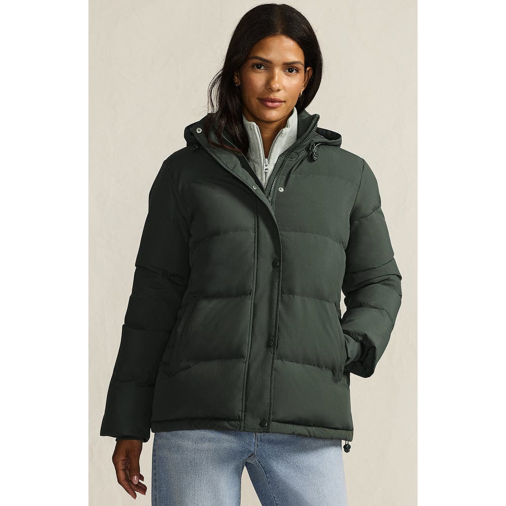 Lands' End Wide Channel 600 Down Puffer Jacket In Green