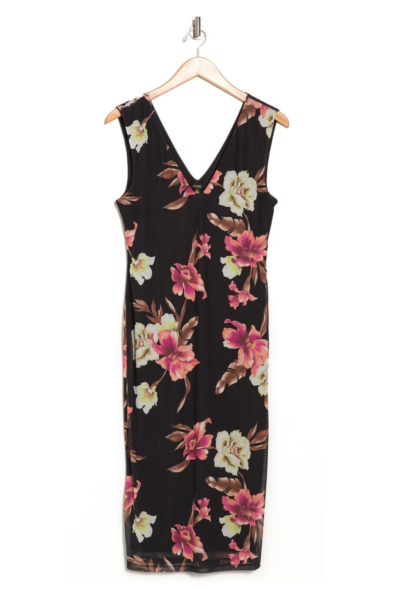 AFRM Ariana Sleeveless Dress, Alternate, color, NOIR TROPICAL