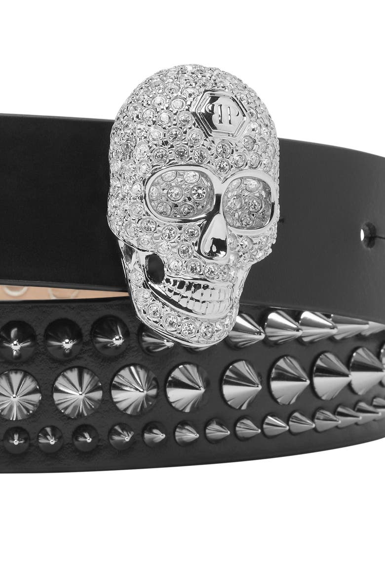 Belt Skull Women, Alternate, color, crystal