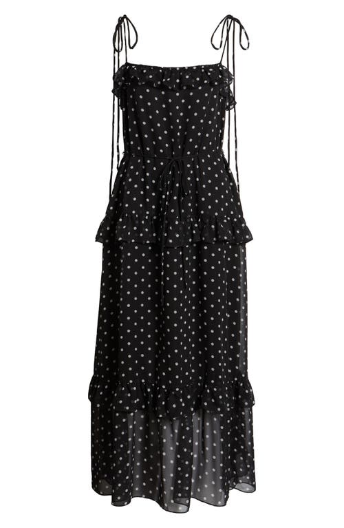 Julia Jordan Polka Dot Tiered Maxi Dress