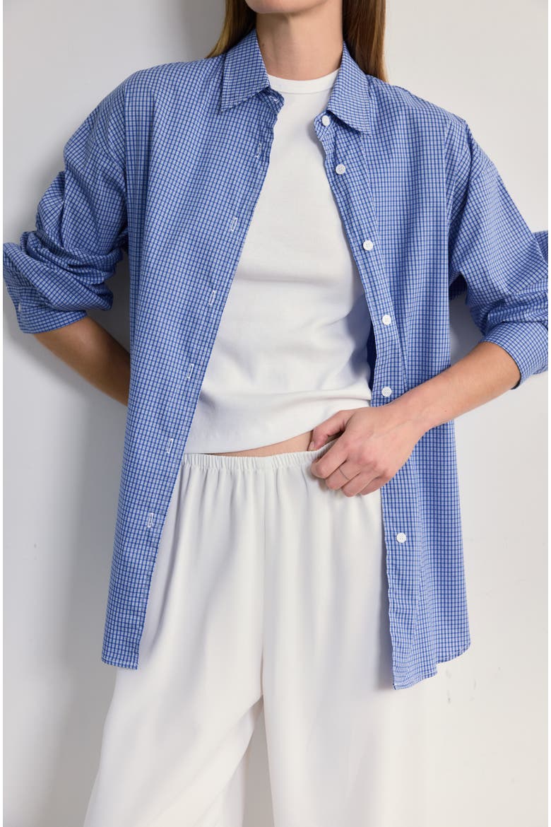 Oversized Shirt, Alternate, color, Checkered Blue