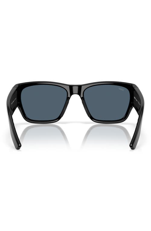 Costa Del Mar Suenos 57mm Polarized Rectangular Sunglasses In Black/gray 580p