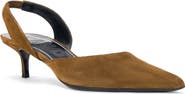 STAUD Sebastian Slingback Pointed Toe Kitten Heel Pump