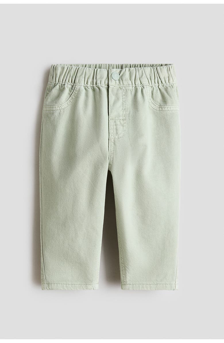 H&M Cotton Trousers, Main, color, Light Green