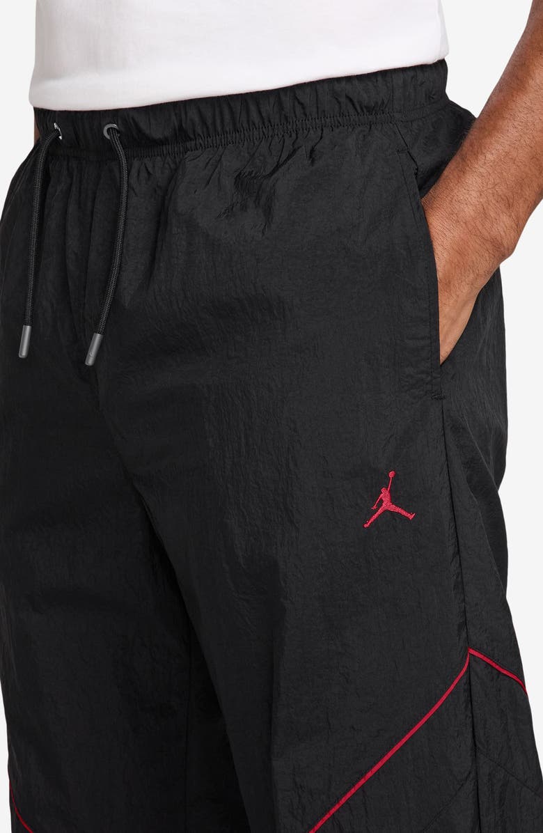 Jordan Brooklyn Nylon Draft Pants, Alternate, color, Black/ Gym Red