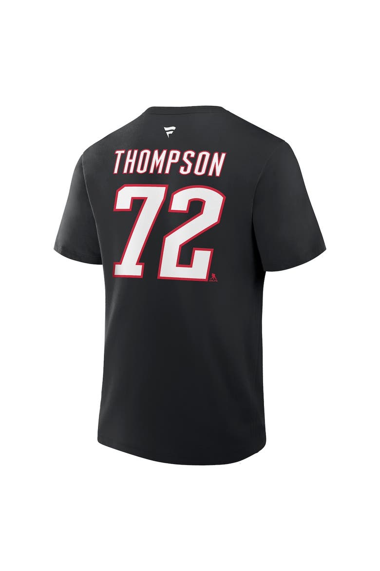 Men's Fanatics Tage Thompson Black Buffalo Sabres Authentic Stack Name & Number T-Shirt, Alternate, color, Black