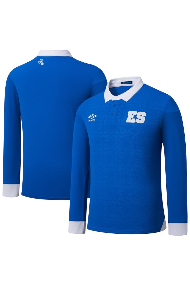 Men's Umbro  Blue El Salvador National Team 2025 Home Replica Long Sleeve Jersey, Alternate, color, Blue