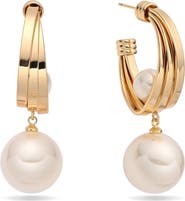 EYE CANDY LOS ANGELES Lumeria Imitation Pearl Hoop Earrings