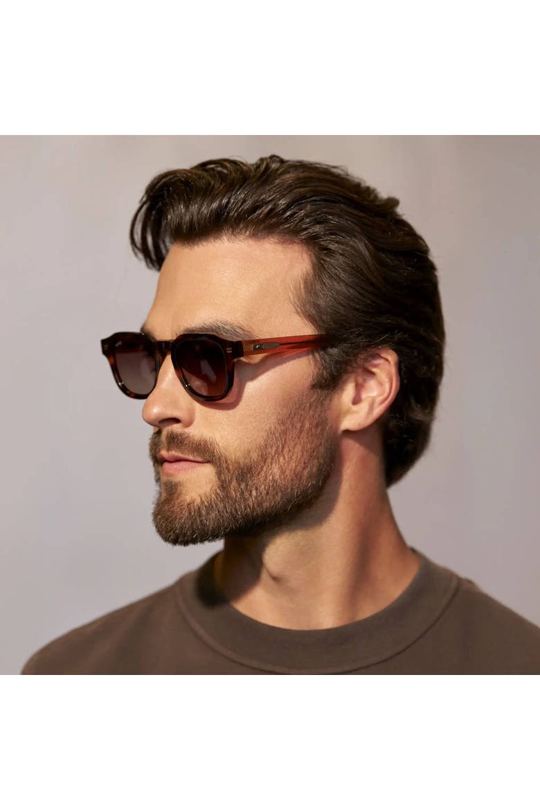 Nelson - 48mm Classic Square Polarized Sunglasses, Alternate, color, Havana Tortoise