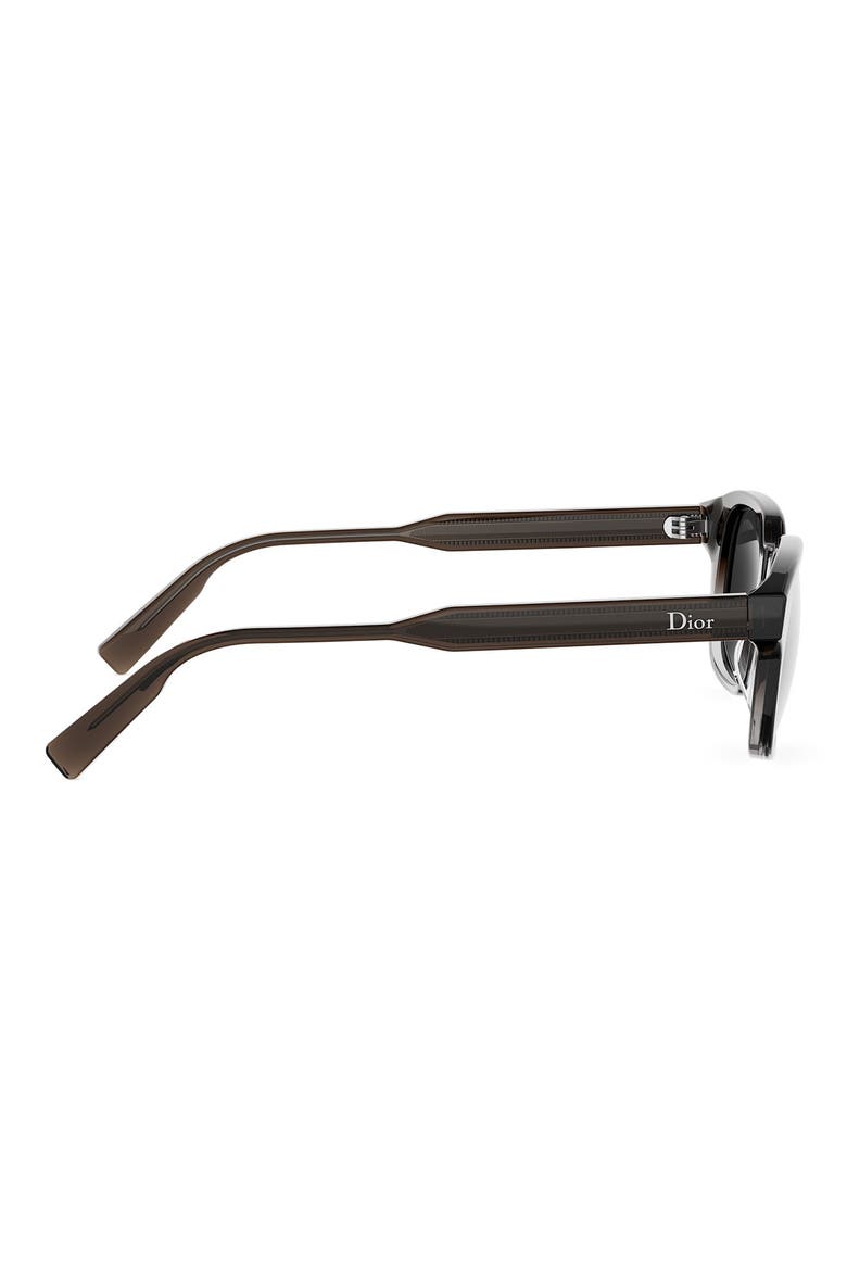 'Dioribbon S1I 48mm Small Geometric Sunglasses, Alternate, color, DARK BROWN/ OTHER / SMOKE