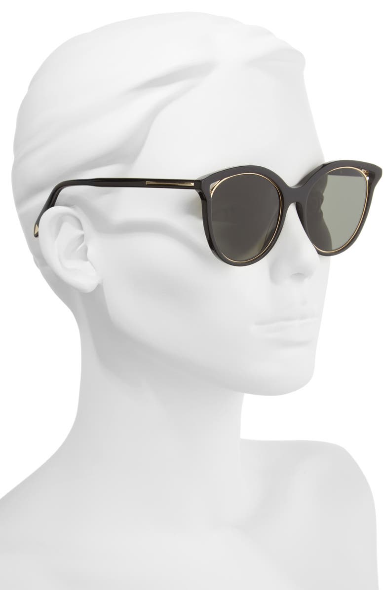 Victoria Beckham Cutaway Kitten 54mm Cat Eye Sunglasses, Alternate, color, 