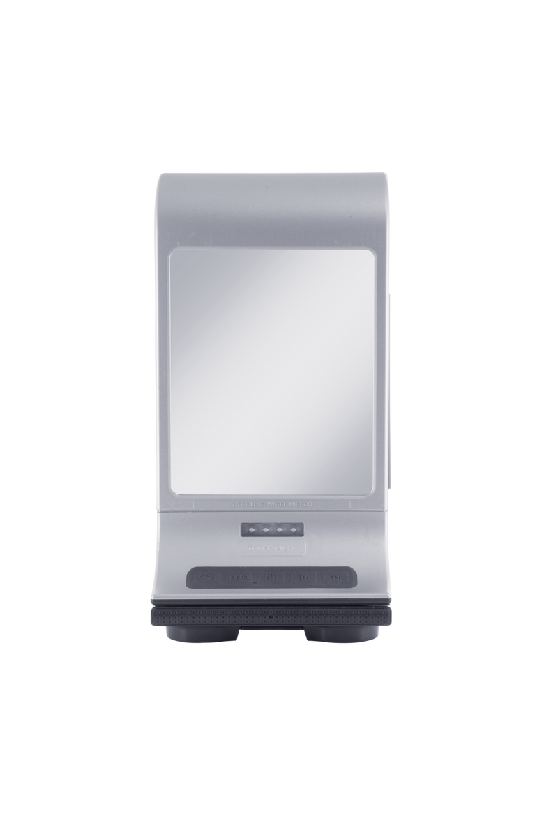 Fogless Lighted Shower Mirror with Wall Mount & Bluetooth Speaker, Alternate, color, Silver