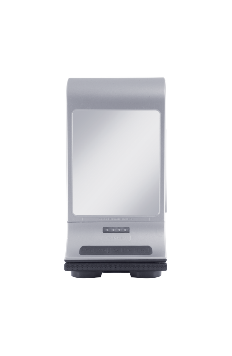 Zadro Fogless Lighted Shower Mirror with Wall Mount & Bluetooth Speaker, Alternate, color, Silver