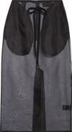 Simone Rocha Sheer Frayed Column Pencil Skirt