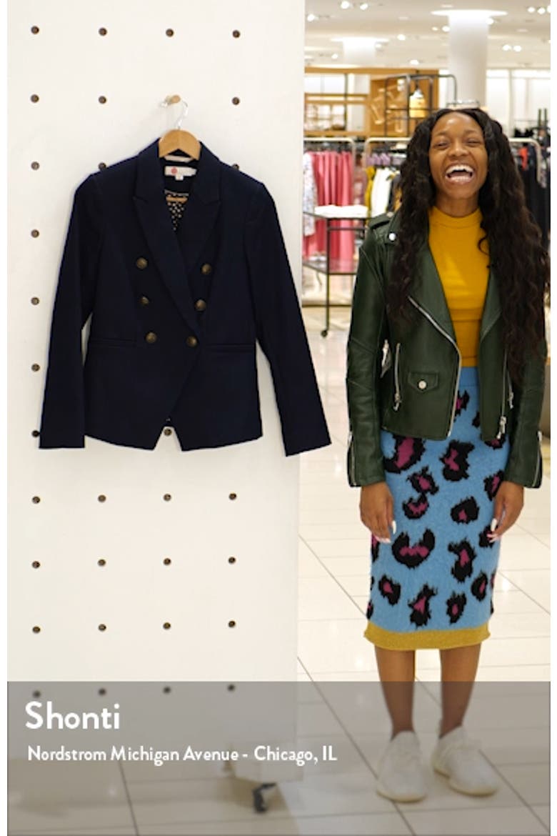 Longeline Twill Double Breasted Blazer video