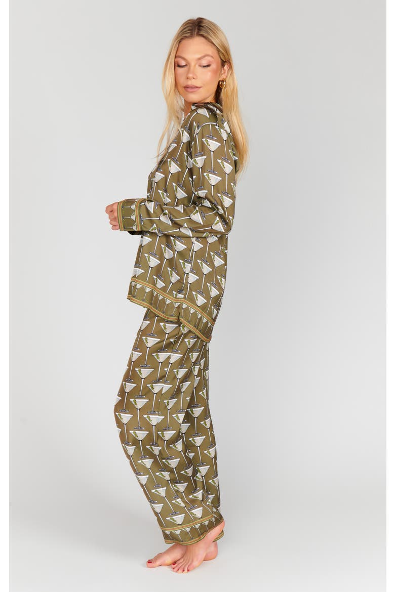 Overslept PJ Set, Alternate, color, Extra Dirty Martini Silky