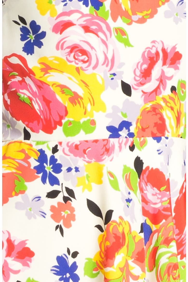 Print Fit & Flare Dress, Alternate, color, PINK