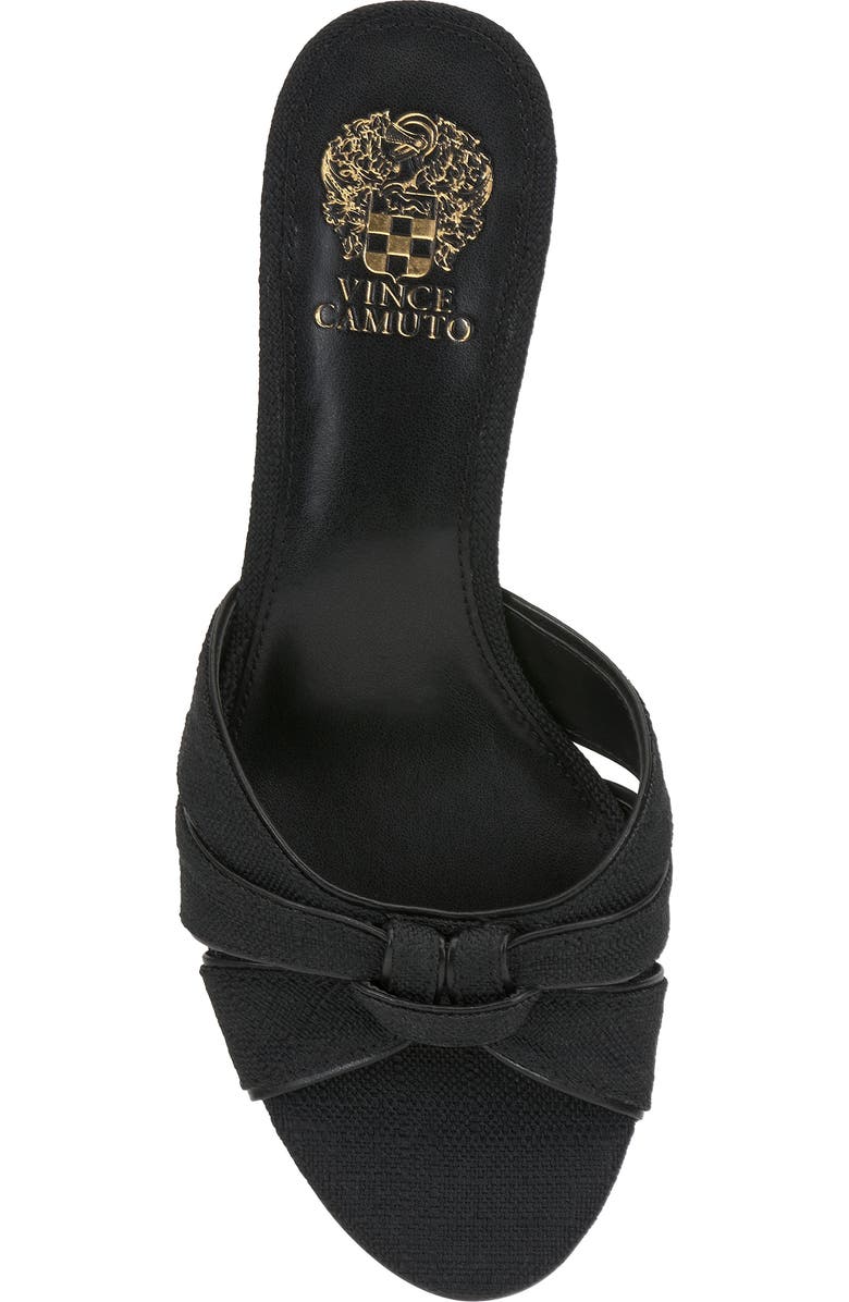 Vince Camuto Kaydyn Kitten Heel Sandal, Alternate, color, Black/ Black Raffia Linen