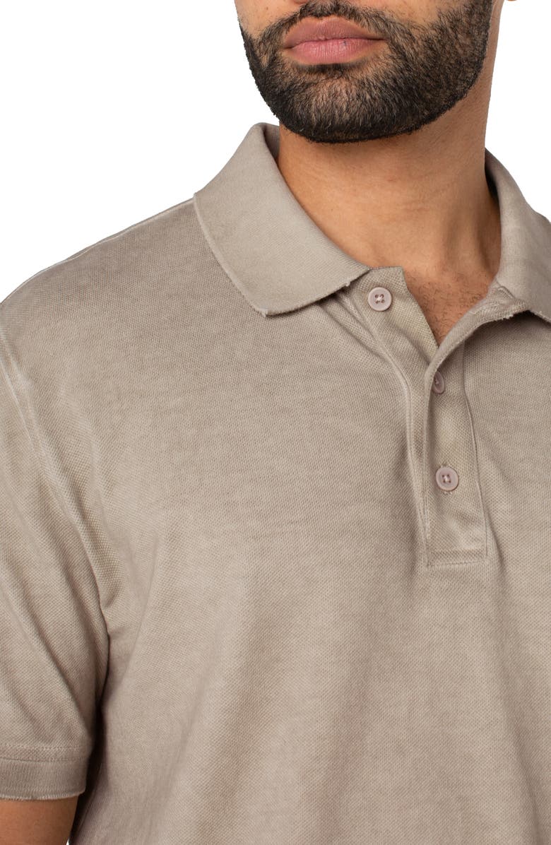 Liverpool Los Angeles Distressed Cotton Piqué Polo, Alternate, color, 
