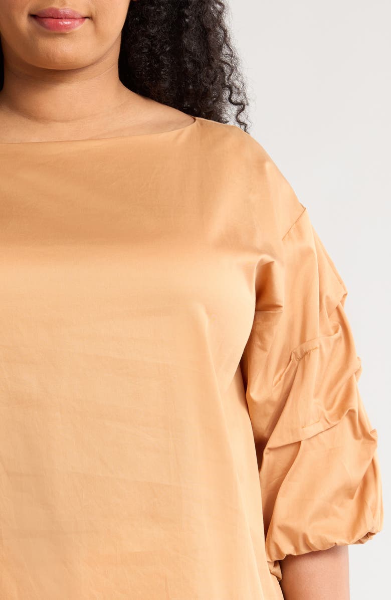 HARSHMAN Balia Cotton Popover Top, Alternate, color, Sand