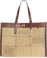 Anya Hindmarch Mortimer Patchwork Crochet Raffia Tote
