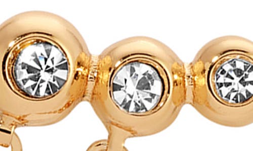 Ettika Deco Crystal Hanging Chain Drop Earrings In Gold