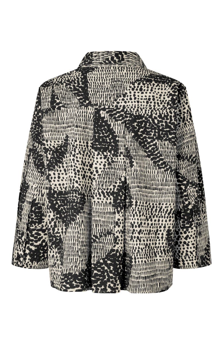 Masai Copenhagen MaIduki 3/4 Sleeve V-Neck Shirt, Alternate, color, Black