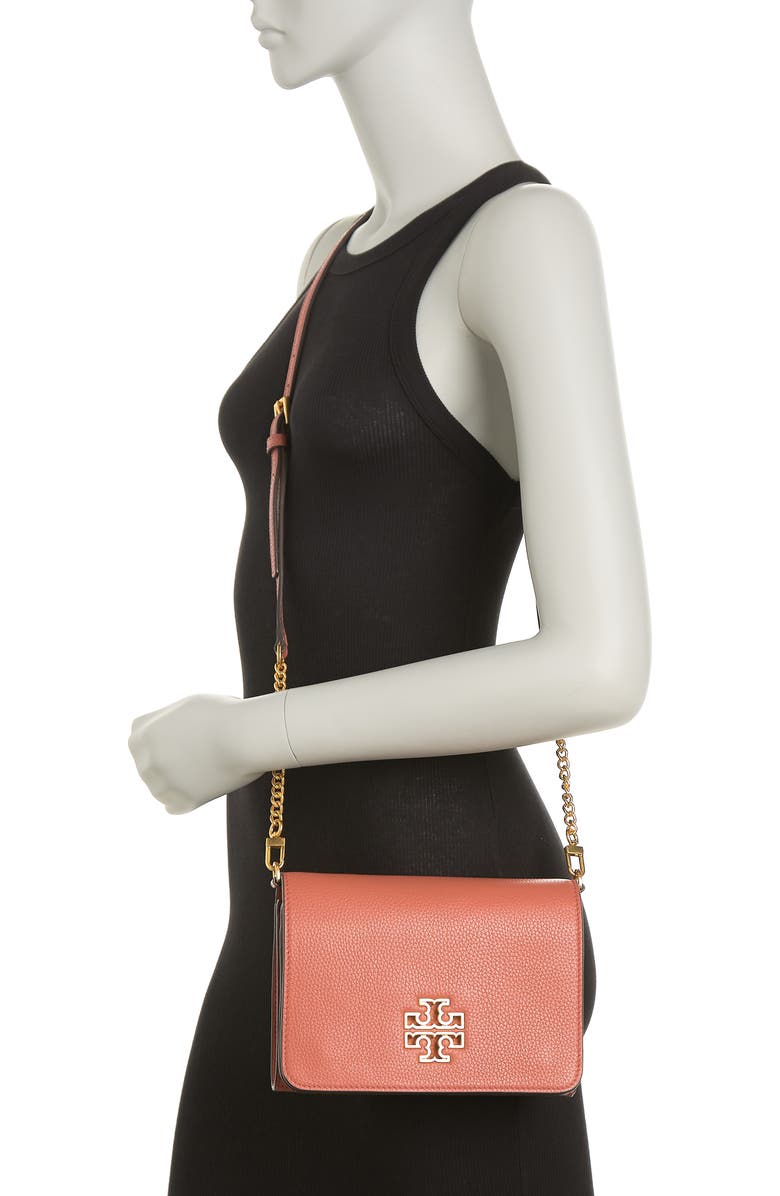 Tory Burch Britten Combo Leather Crossbody Bag, Alternate, color,
