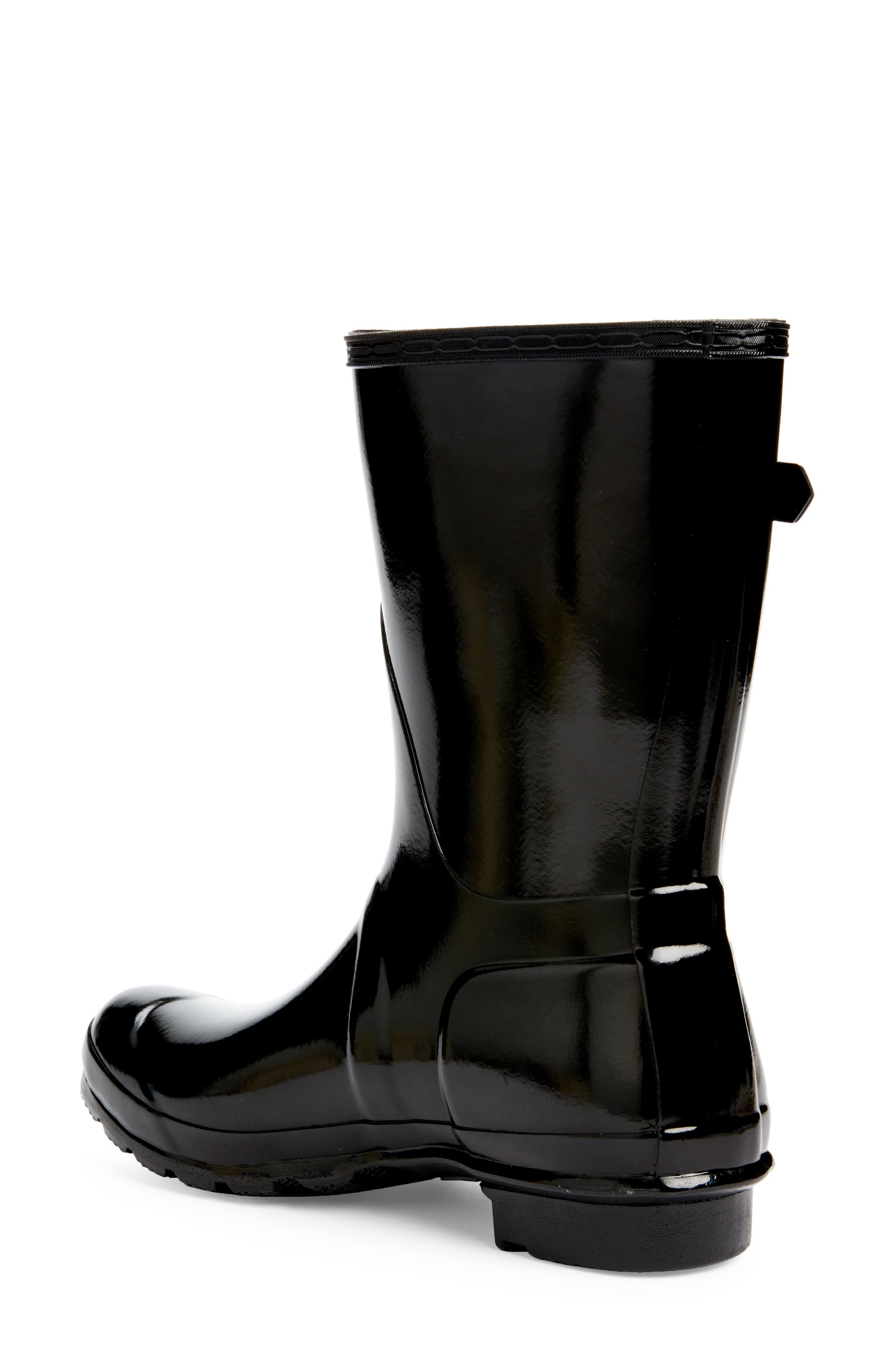 Hunter Original Tour Short Gloss Packable Rain Boot, Alternate, color, 