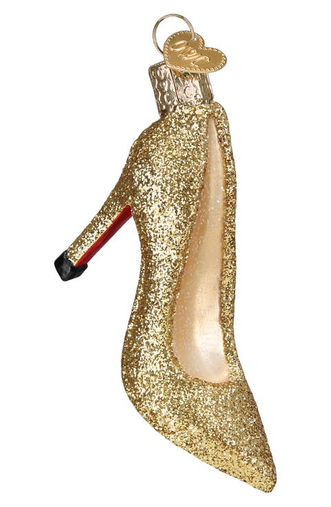 Glam Heel Glass Ornament