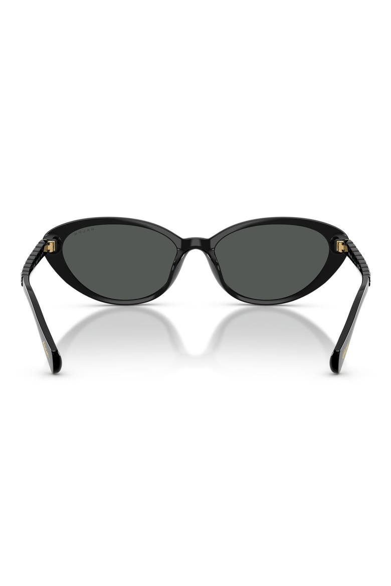 56mm Butterfly Sunglasses, Alternate, color, SHINY BLACK / GREY GRADIENT