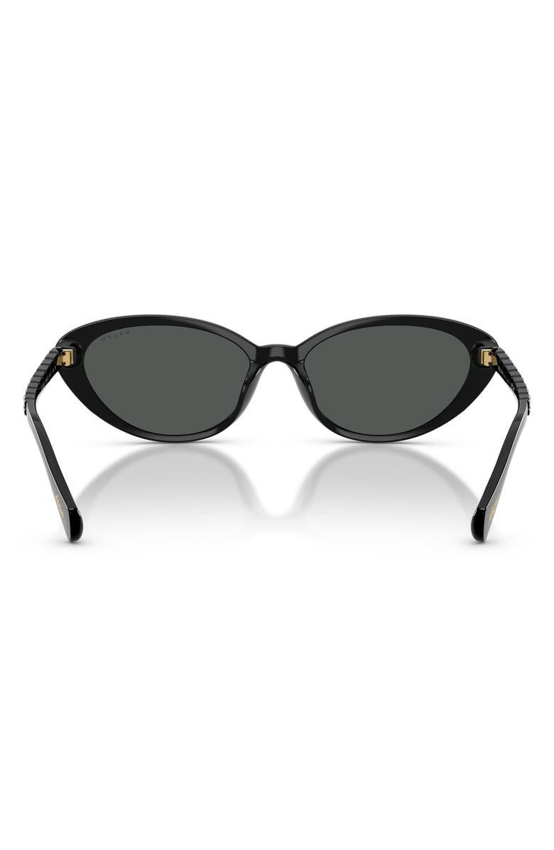 Ralph Lauren 56mm Butterfly Sunglasses, Alternate, color, Shiny Black / Grey Gradient