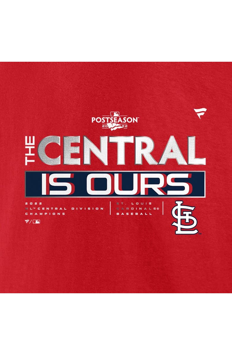 FANATICS Men's Fanatics Branded Red St. Louis Cardinals 2022 NL Central Division Champions Locker Room T-Shirt, Alternate, color, 
