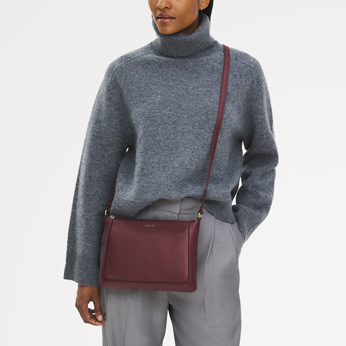 Radley Kew Way Small Ziptop Crossbody Bag, Alternate, color, Merlot