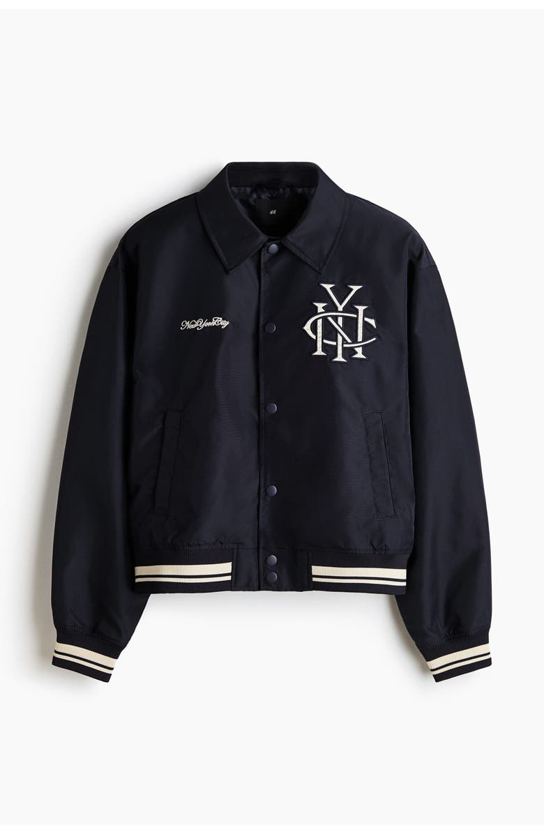 H&M Baseball jacket, Alternate, color, Navy Blue/Nyc